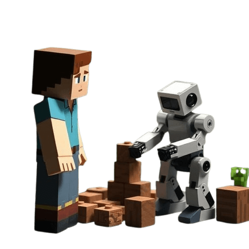Image of Minecraft Characters with AI bots #1